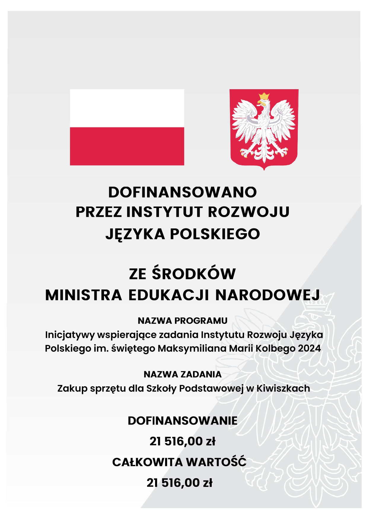Dofinansowano przez Instytut Rozwoju Języka Polskiego ze Środków Ministerstwa Edukacji Narodowej 2025 r.